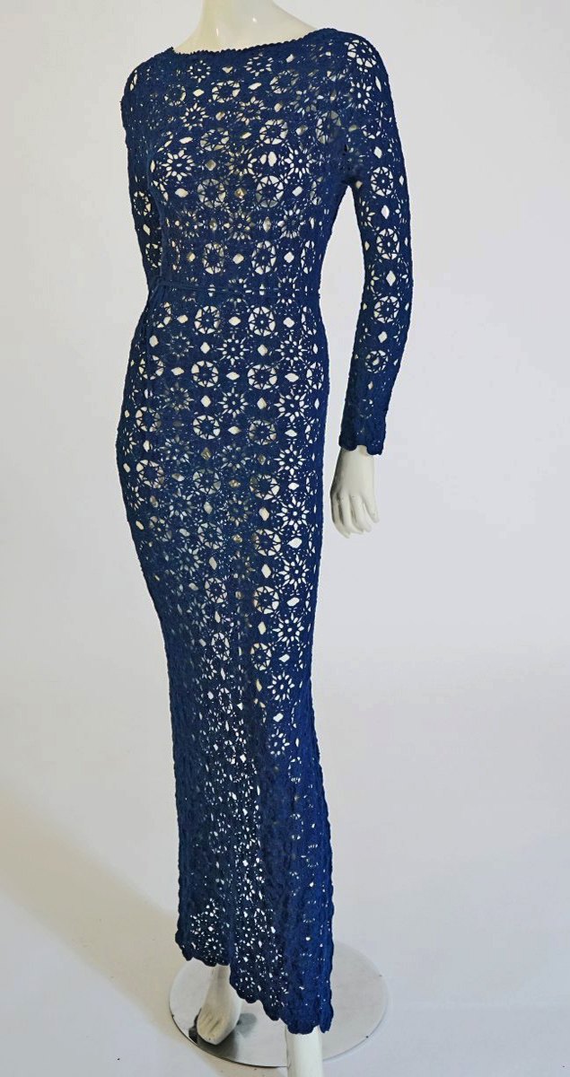 Angela Crochet-Knit Maxi Dress