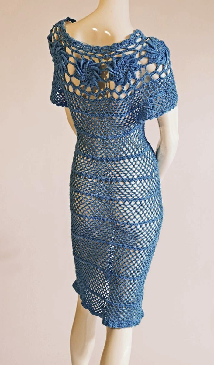  Lotus Crochet-Knit Cocktail Dress